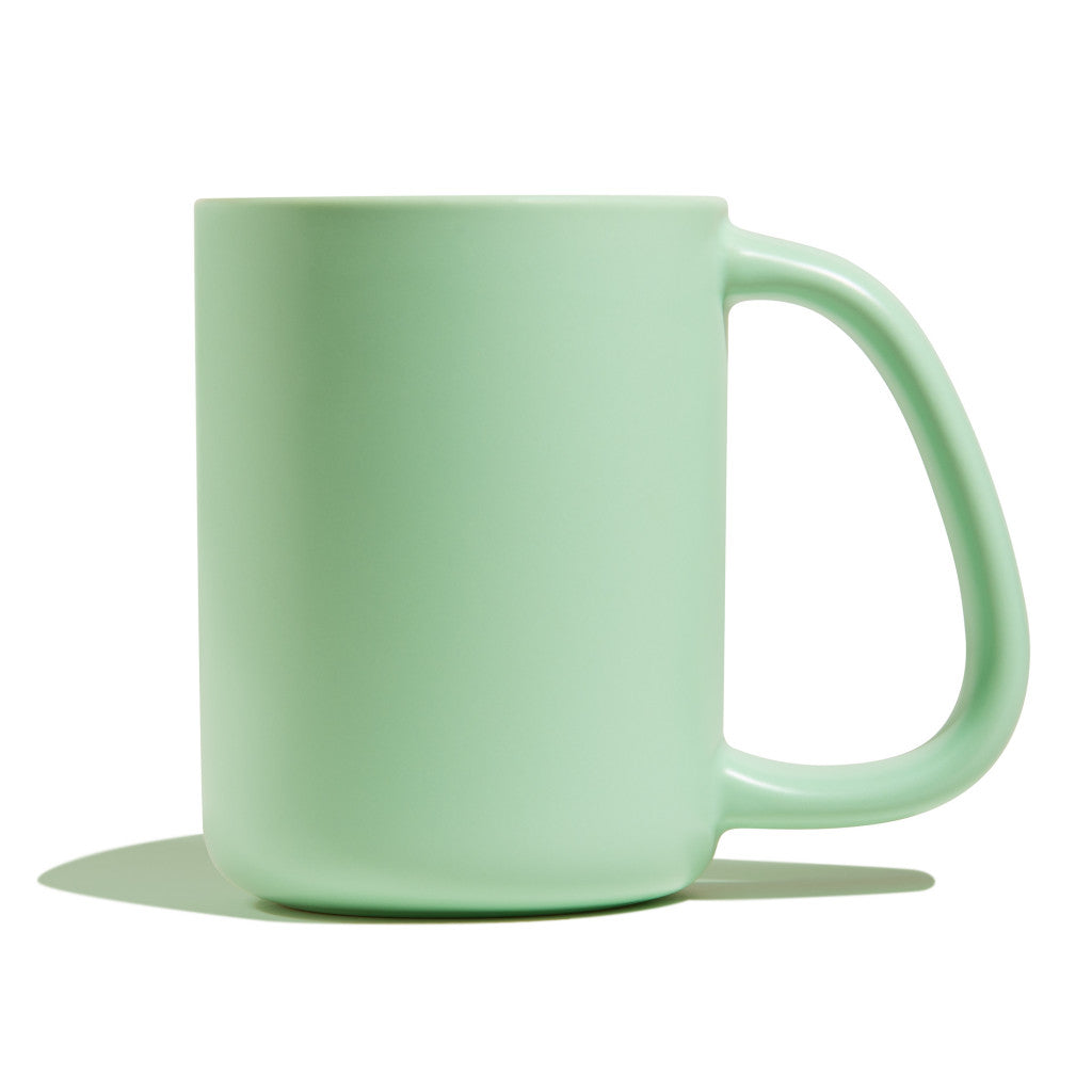 Caneca de café CURVD, alça grande e confortável, lavável na máquina de lavar louça/micro-ondas, 100% cerâmica sem produtos químicos