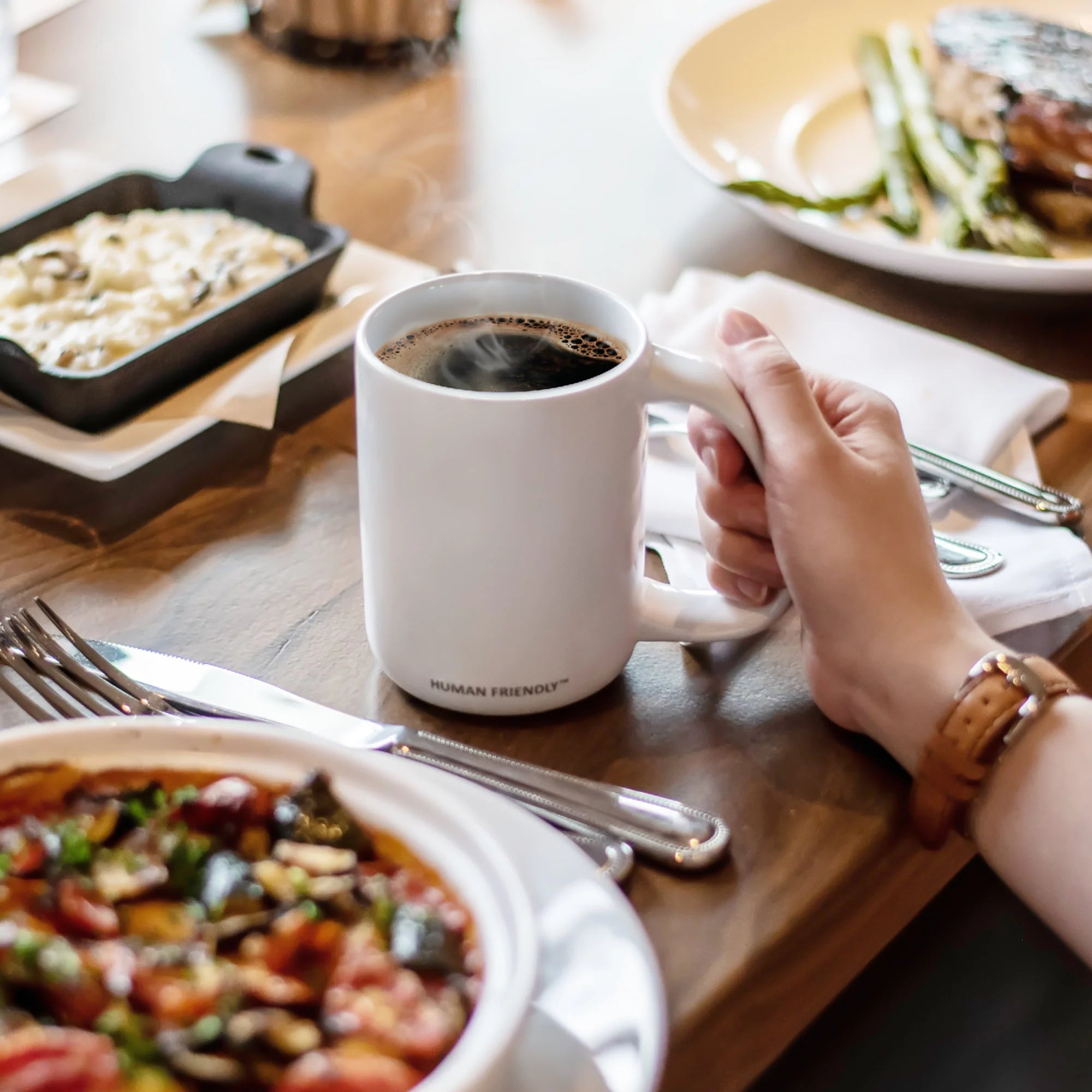 Why are mugs typically made out of ceramic?